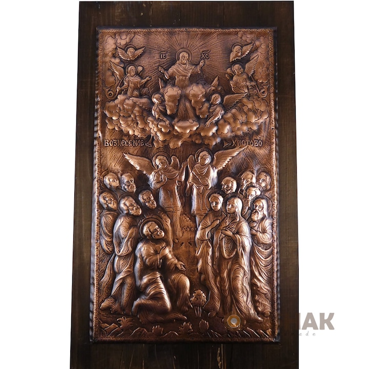 Медна икона Възнесение Христово, Oreshak, медна ламарина, 52х32