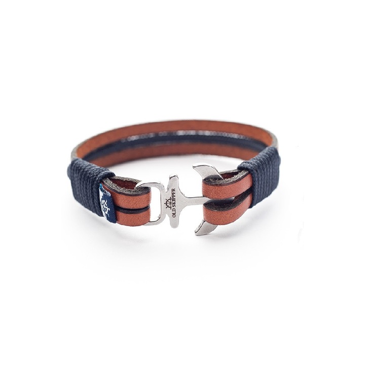 OldSkipper Valor bőr karkötő, barna