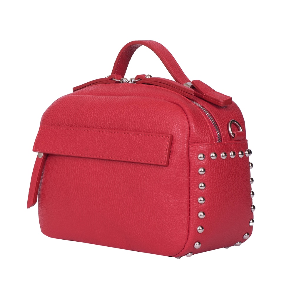 Poseta dama din piele naturala Cora rosie