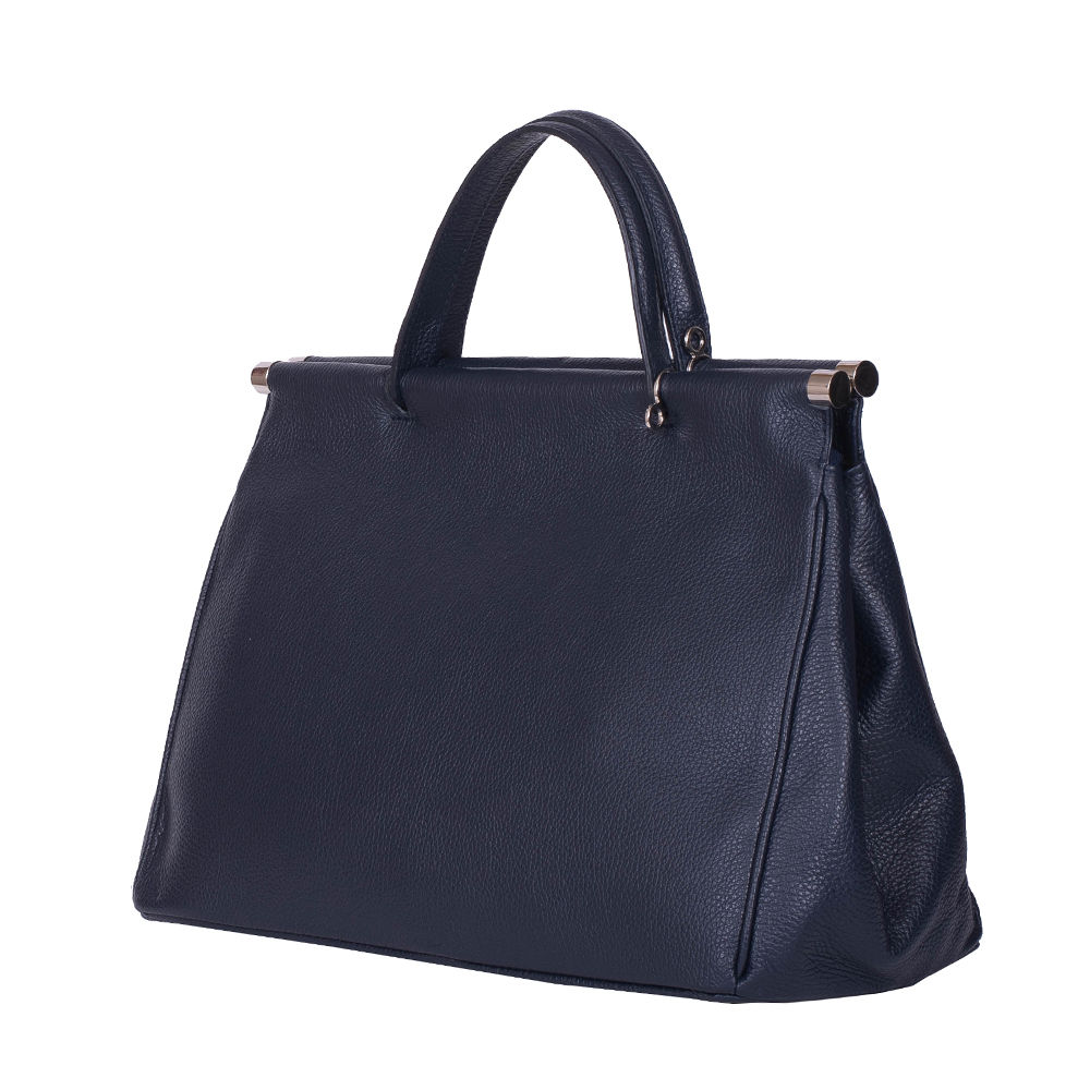 Geanta dama din piele naturala Camila bleumarin