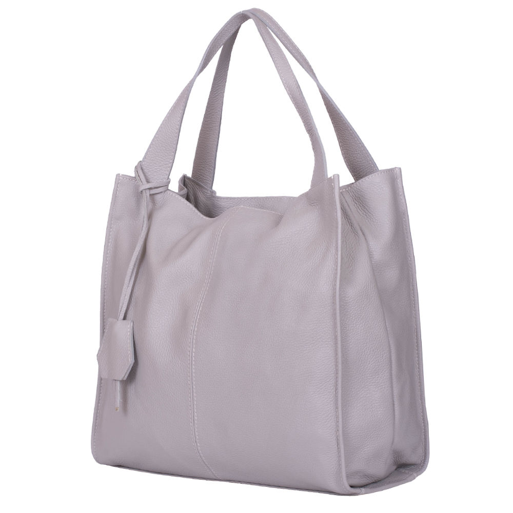 Geanta dama din piele naturala Naomi gri