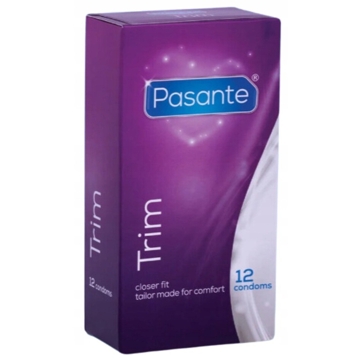 Set Prezervative, Pasante Trim, Subtire, Transparent, Latex Natural, Sigur Pentru Piele, Testat Dermatologic, Lungime 180 mm x Latime 49 mm, Multicolor, 12 Bucati