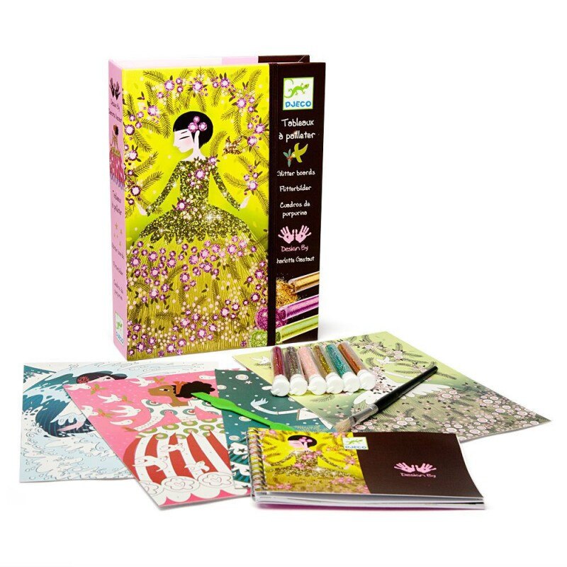 Joc creativ cu sclipici Djeco Printese