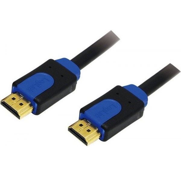 Cablu 2m HDMI (T/T), suporta rezolutii 3D TV si 4K UHD, gold plated, Black&Blue