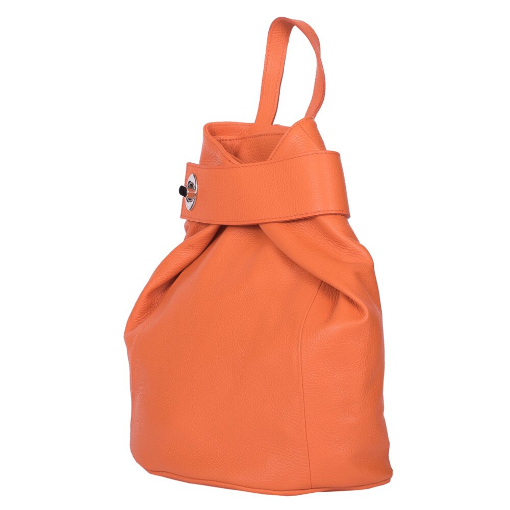 Rucsac piele naturala Emily portocaliu