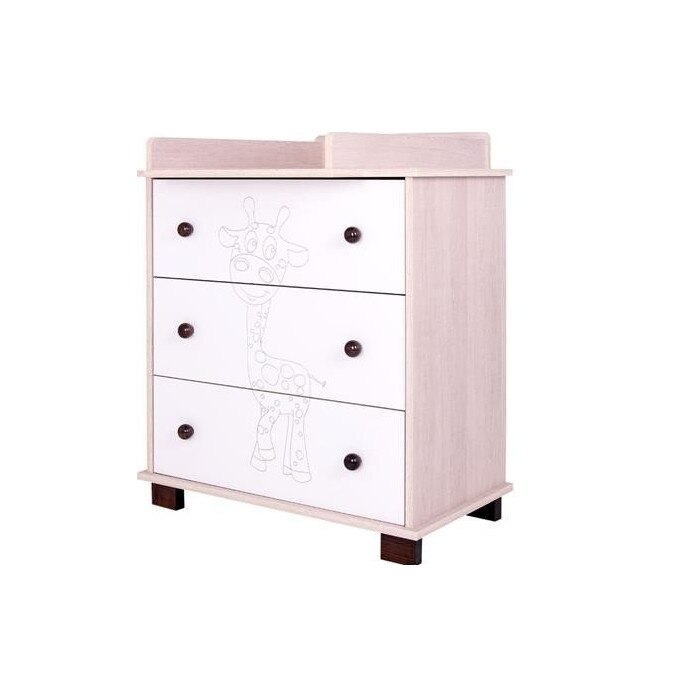 Comoda eurogloria giraffe - natur cu alb