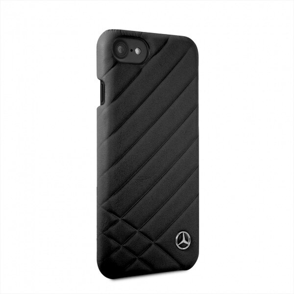 Husa telefon iPhone 7/8, Mercedes, piele, negru
