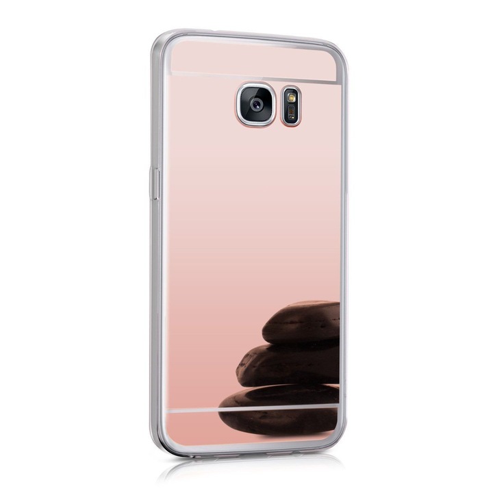 Калъф Samsung Galaxy S7 Edge, огледален тип MyStyle Elegance Luxury, Rose-Gold