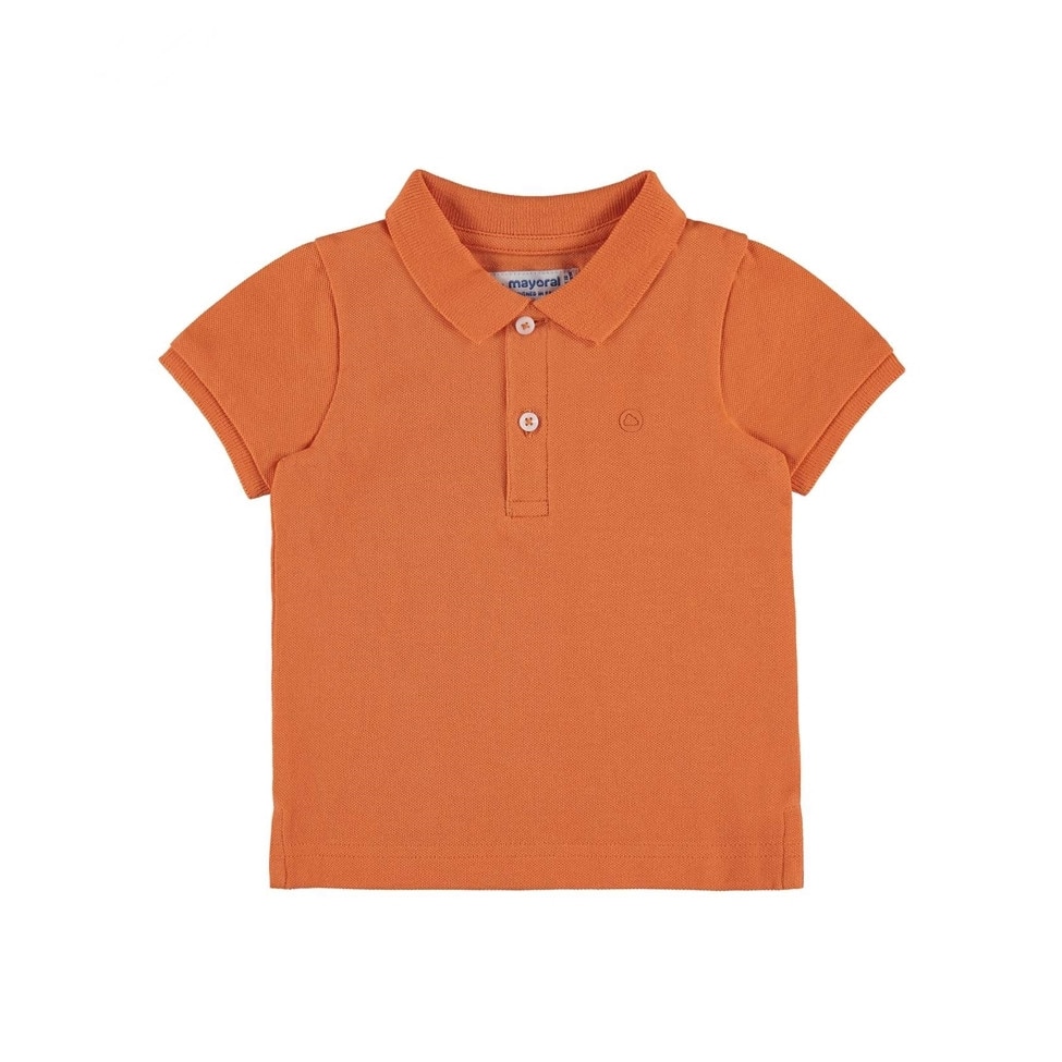 Tricou polo Mayoral cu maneca scurta pentru bebe nou-nascut, Portocaliu