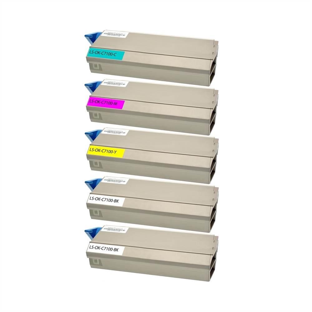 Set 5 Cartuse C7100 2BK/C/M/Y 50000 Pag compatibile OKI C7100 / 7100 N /7300 / 7300 DN / 7300 DXN / 7300 N / 7300 / 7350 / 7350 DN / 7350 DTN / 7350 HDN / 7350 N / 7350 TN / 7500 / 7500 DXN / 7500 HDN / 7500 N / 7500 N CCS / 7500 / 7550 HDN / 7550 N