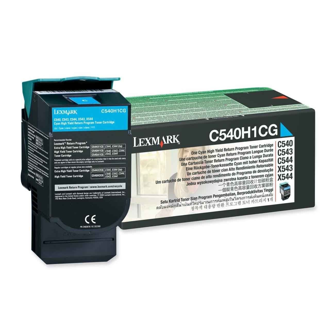 Toner Panasonic pentru LEXMARK C540/C543DN/C546/X543/X544/X546, 2000 de pagini, Cyan