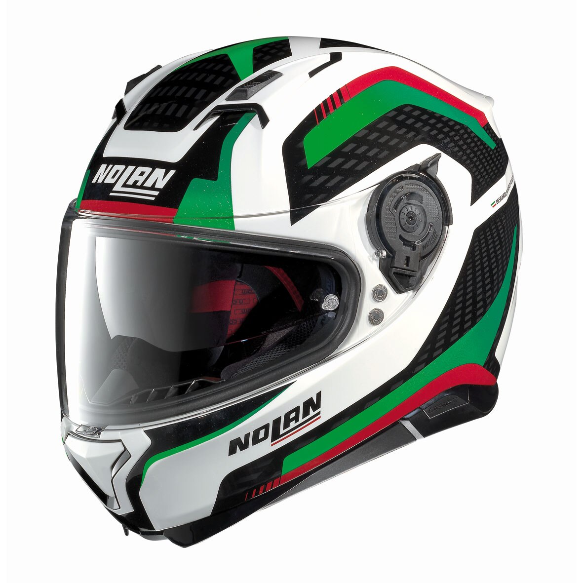 Casca moto NOLAN - N87 ARKAD N-COM - METAL WHITE S