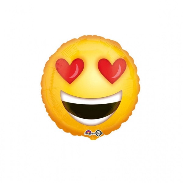 Balon folie love Emoticon Smiley/ Fata vesela 43 cm