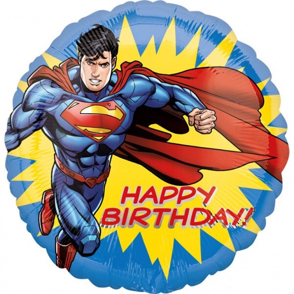 Balon folie Superman Happy Birthday 43cm