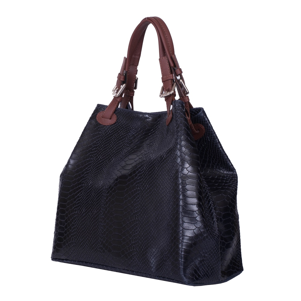 Geanta dama piele naturala Natalie bleumarin