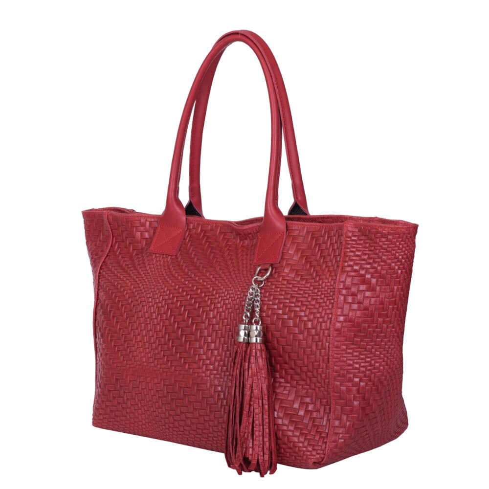 Geanta dama din piele naturala Lily rosie