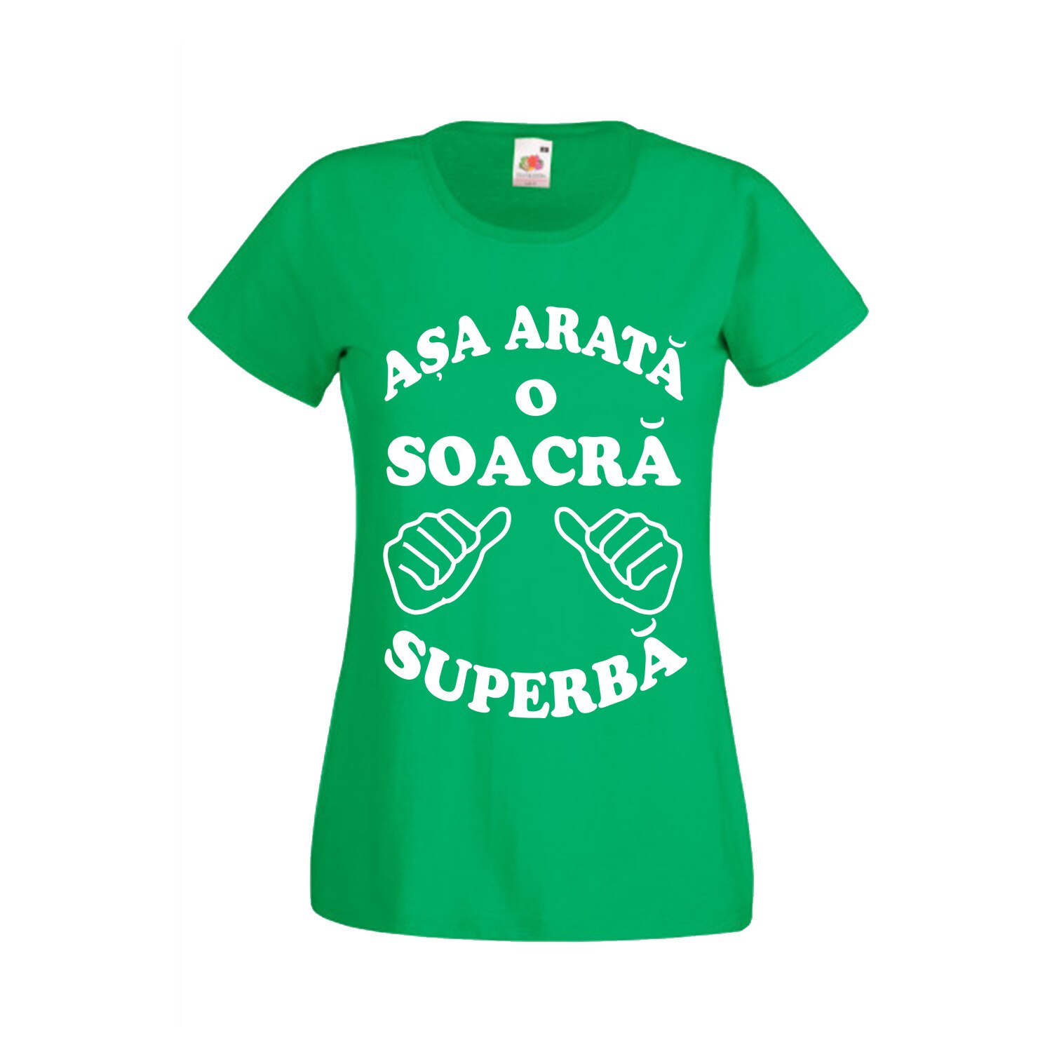 Tricou personalizat Fruit of the loom Asa arata o soacra superba L verde