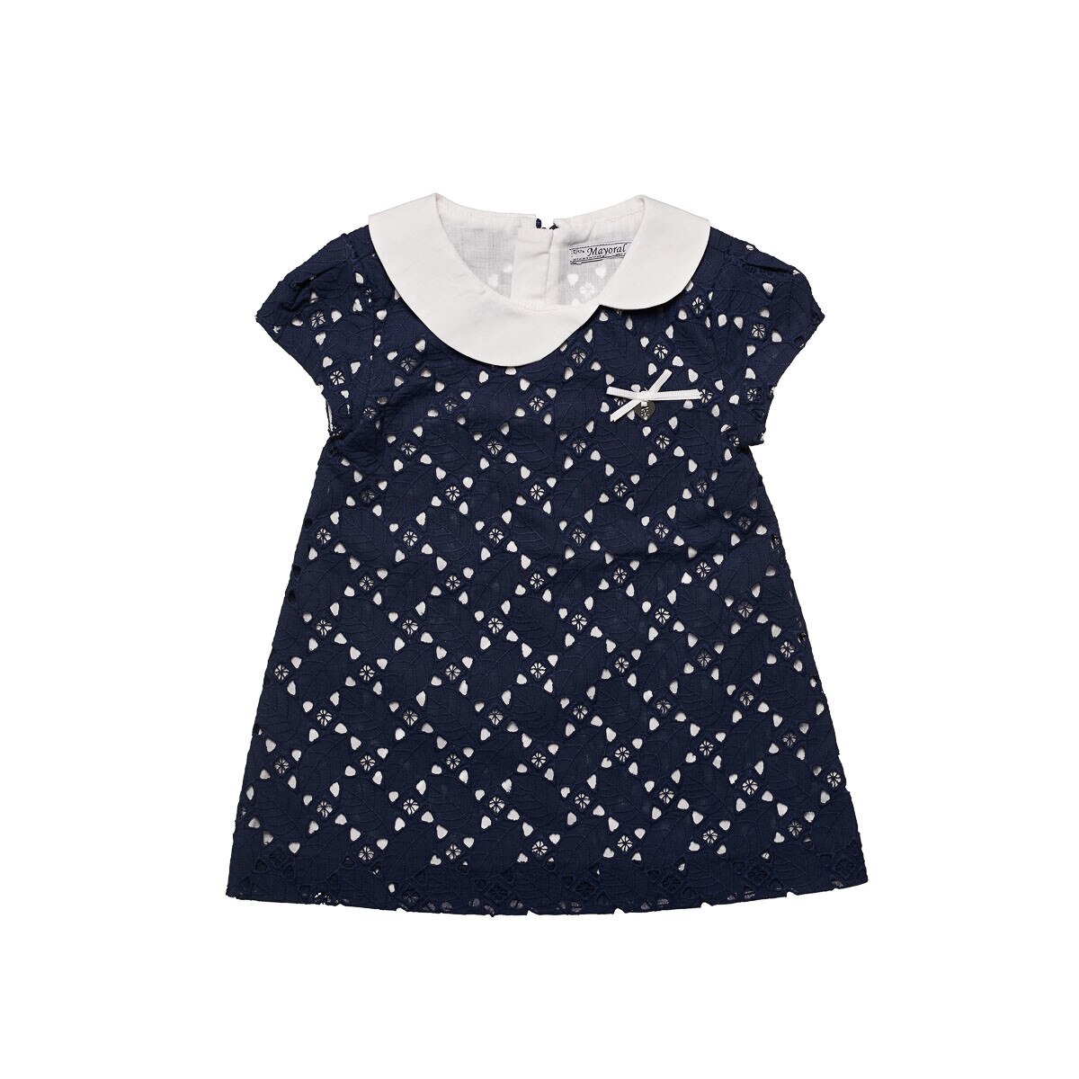 Rochie fetita, Mayoral, 12 luni (80 cm), Bleumarin/Alb