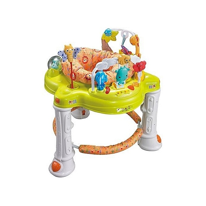 Centru de Activitati Bebelusi NOVOKIDS™ Jungle Walker , cu melodii si lumini, roti cu invartire 360 grade, functie premergator, Multicolor