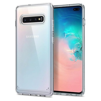 Husa Antisoc Spigen Ultra Hybrid pentru Samsung Galaxy S10+ Plus (SM-G975), Transparenta Husa Antisoc Spigen Ultra Hybrid pentru Samsung Galaxy S10+ Plus (SM-G975), Transparenta