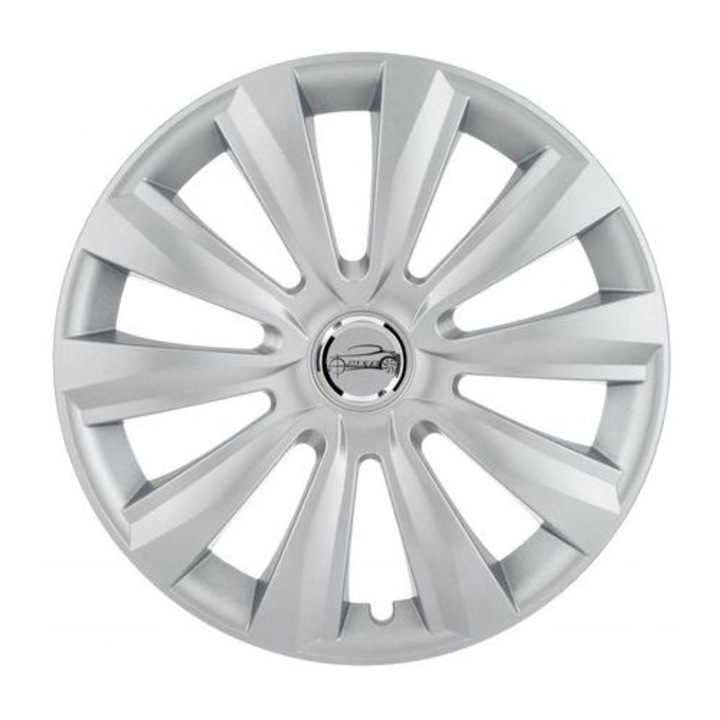 Set 4 capace roti pe 16 inch, culoare argintiu Tip Clasic Delta din material ABS durabil cu standarde de calitate