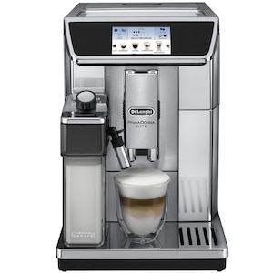 Espressor automat De'Longhi Primadonna Elite ECAM 650.75,MS, Carafa pentru lapte, Sistem LatteCrema, Rasnita cu 13 setari, Coffee Link App, 1450 W, 19 bar, Argintiu