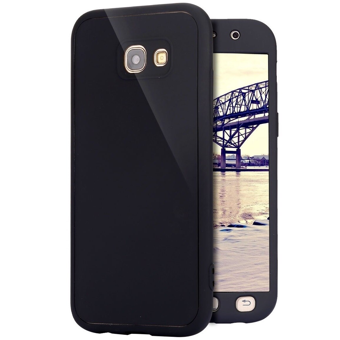 Husa Full Silicone 360° pentru Samsung Galaxy A3 (2017), Negru