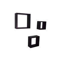 Set trei cuburi raft pentru perete cub Negru Model CN-314