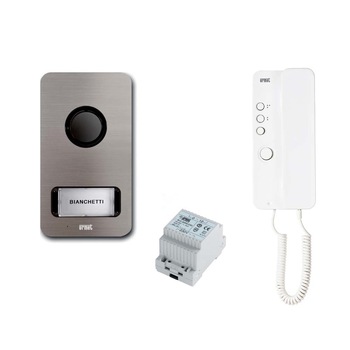 Kit interfon, audio, pentru o familie, cablaj 4+n, post exterior Mikra, post interior Miro, cu receptor, Urmet 1122/601 Kit interfon, audio, pentru o familie, cablaj 4+n, post exterior Mikra, post interior Miro, cu receptor, Urmet 1122/601