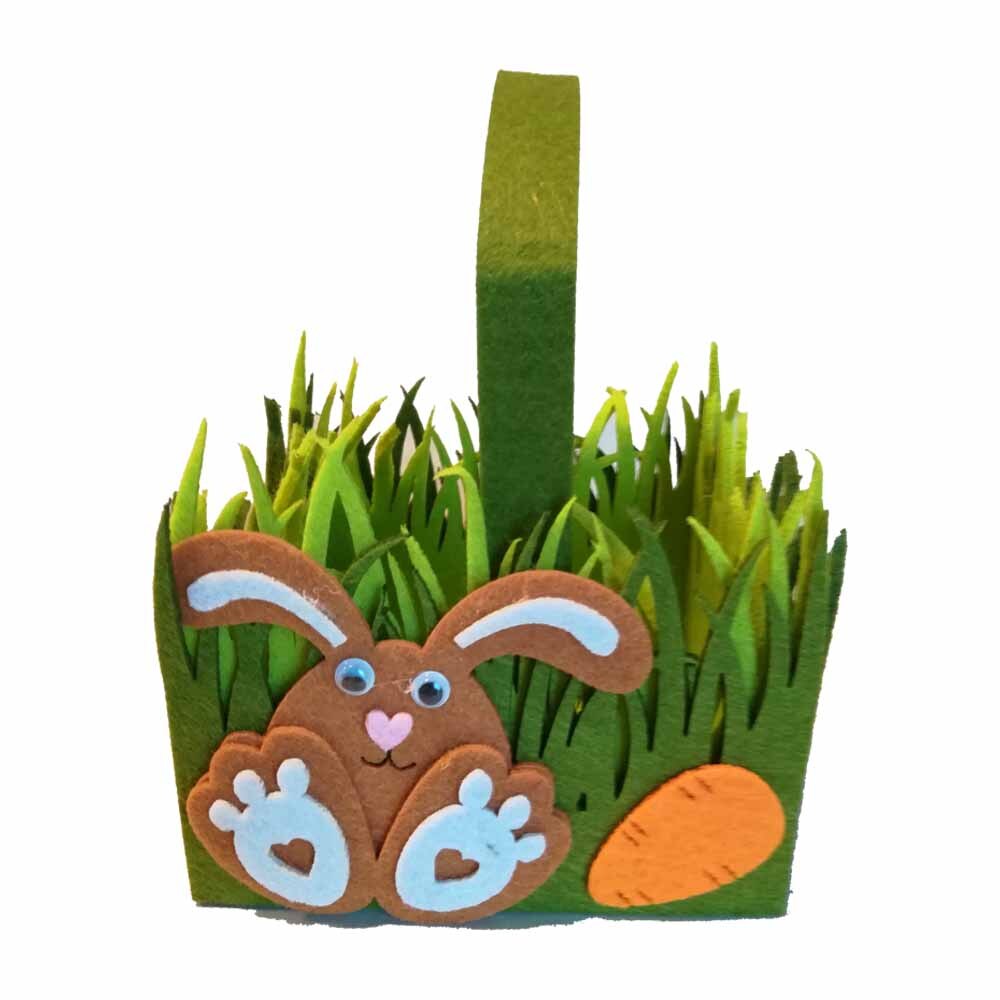 Cos decorativ de Paste Vision din pasla, forma ovala, 24 cm