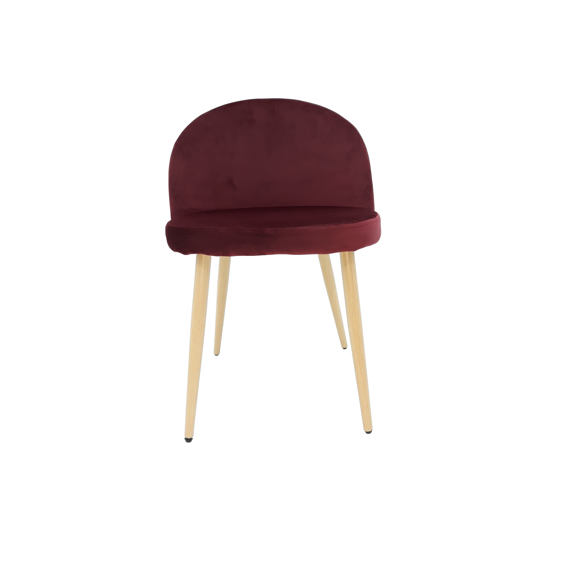 Scaun living CB, S-120, culoare Rosu, textil, metal foliat