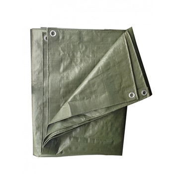 Prelata impermeabila , ATS , polietilena, verde, 100 g/mp, 5 x 8 m , pentru gradina sau curte , capse din aluminiu la fiecare 100 cm Prelata impermeabila , ATS , polietilena, verde, 100 g/mp, 5 x 8 m , pentru gradina sau curte , capse din aluminiu la fiecare 100 cm