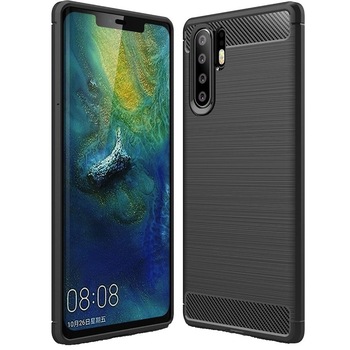 Husa spate antisoc Bibilel silicon cu insertii carbon, pentru Huawei P30 Pro, Negru, BBL716 Husa spate antisoc Bibilel silicon cu insertii carbon, pentru Huawei P30 Pro, Negru, BBL716