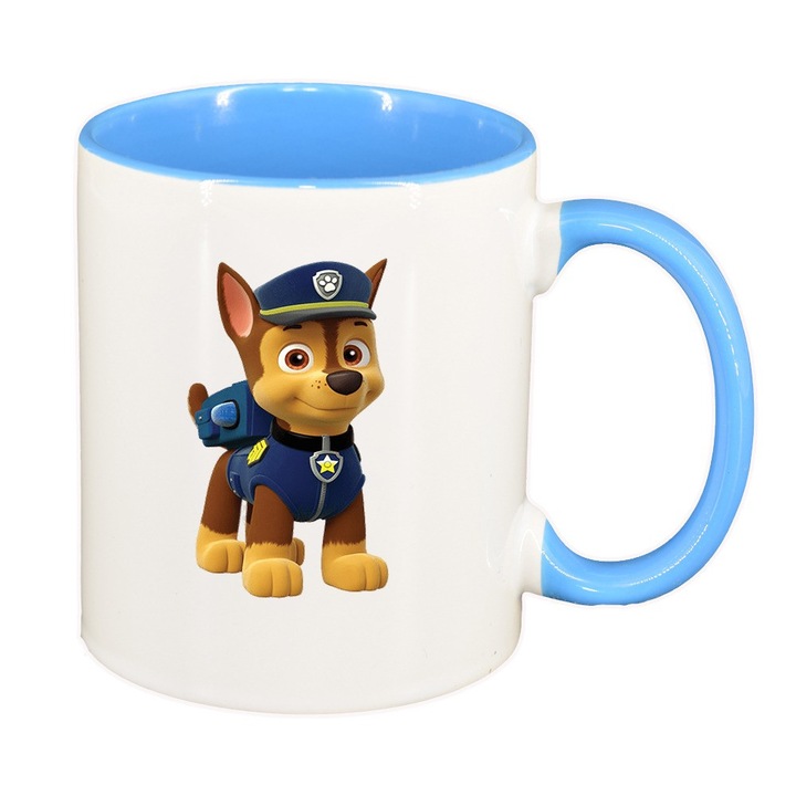 Cana "Cartoon, Paw Patrol", interior albastru, 330ml, D703
