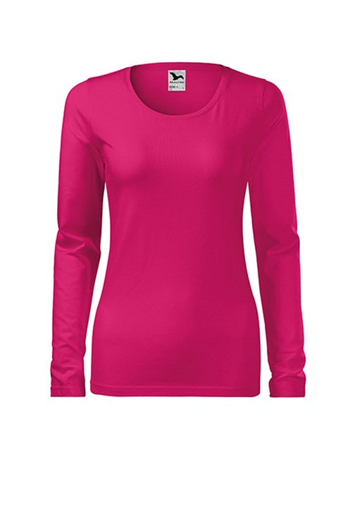 Bluza dama Slim, Malfini, bumbac, maneca lunga, Violet