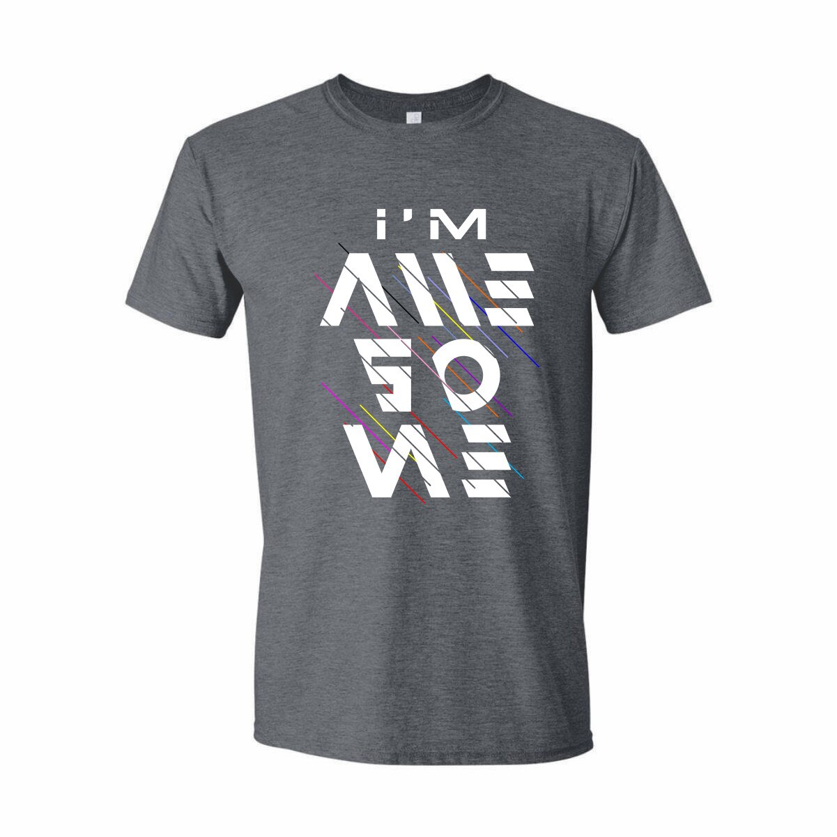 Tricou Personalizat pentru Barbati Gri Inchis, Marimea M- 