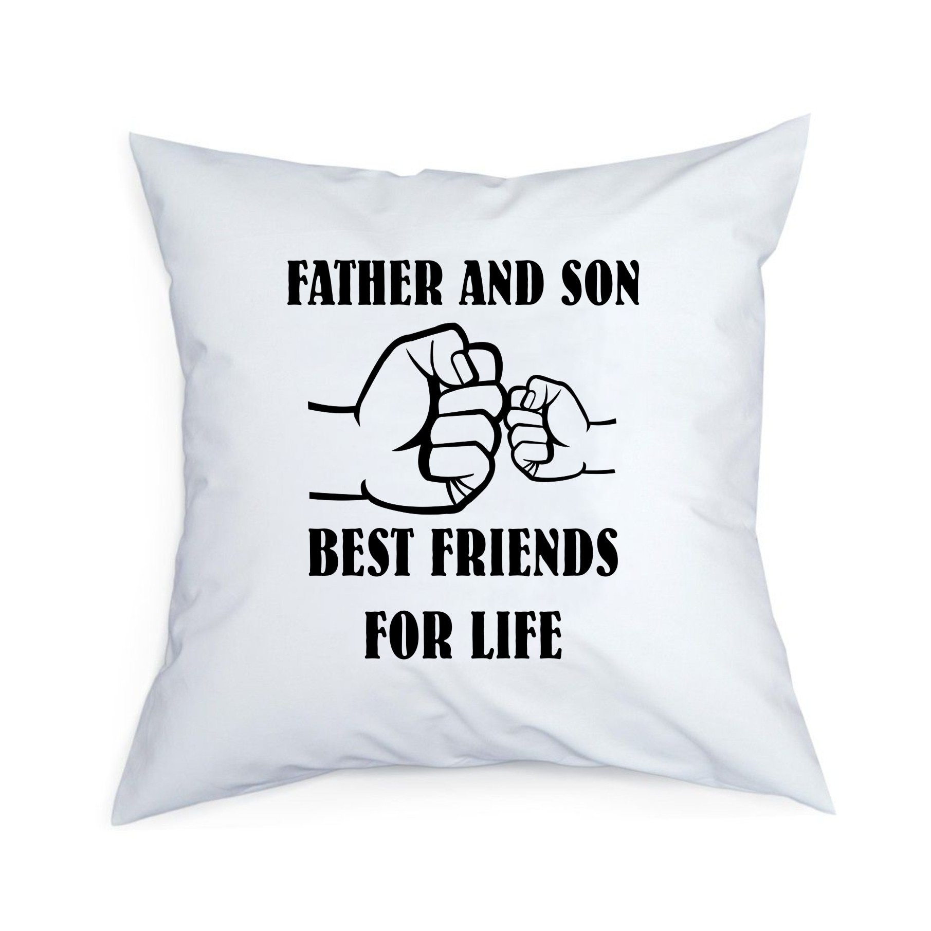 Perna patrata personalizata, culoare alba, 40x40 cm, model 