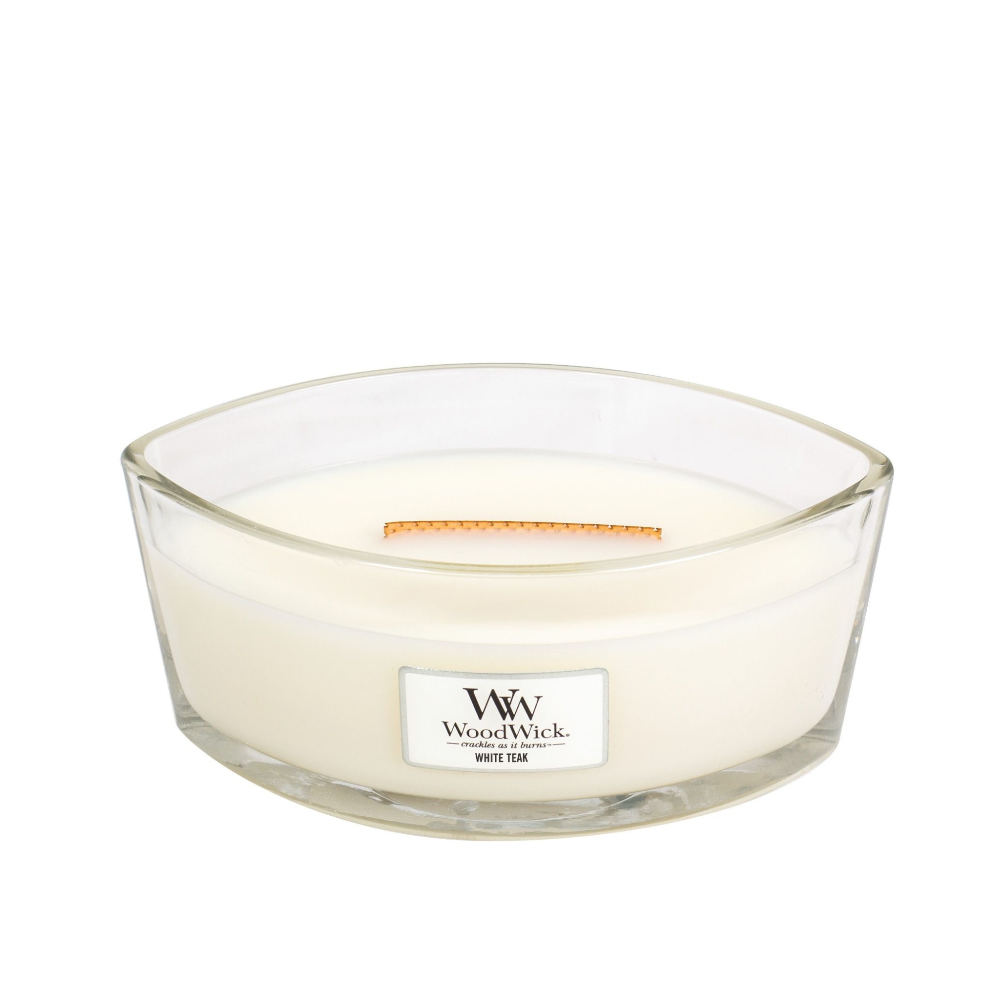 Lumanare Parfumata Ellipse White Teak, WoodWick®