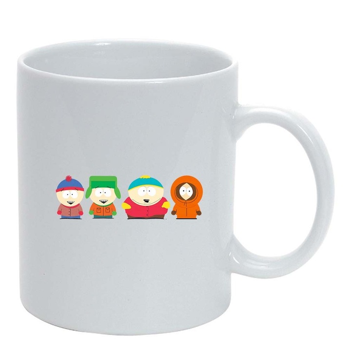 Cana "Cartoon, South Park", alb, 330ml, D744