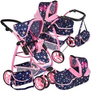 Carucior penetru papusi sport landou, caruior mare penetru papusi multifunctional 4in1 Kinderplay I Carucior penetru papusi sport landou, caruior mare penetru papusi multifunctional 4in1 Kinderplay I