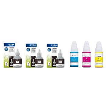 Pachet flacon refill cerneala BT6000BK x 3 negru BT5000 cyan,magenta,galben Brother 33000 pagini Pachet flacon refill cerneala BT6000BK x 3 negru BT5000 cyan,magenta,galben Brother 33000 pagini