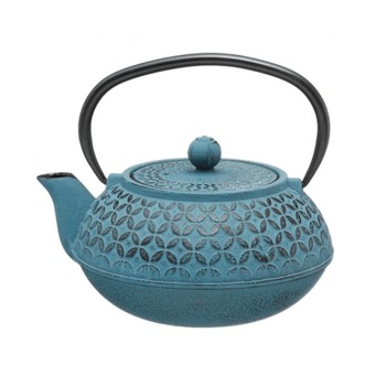 Ceainic din fonta, S&G, cu infuzor din inox detasabil, Turcoaz, 1 L Ceainic din fonta, S&G, cu infuzor din inox detasabil, Turcoaz, 1 L