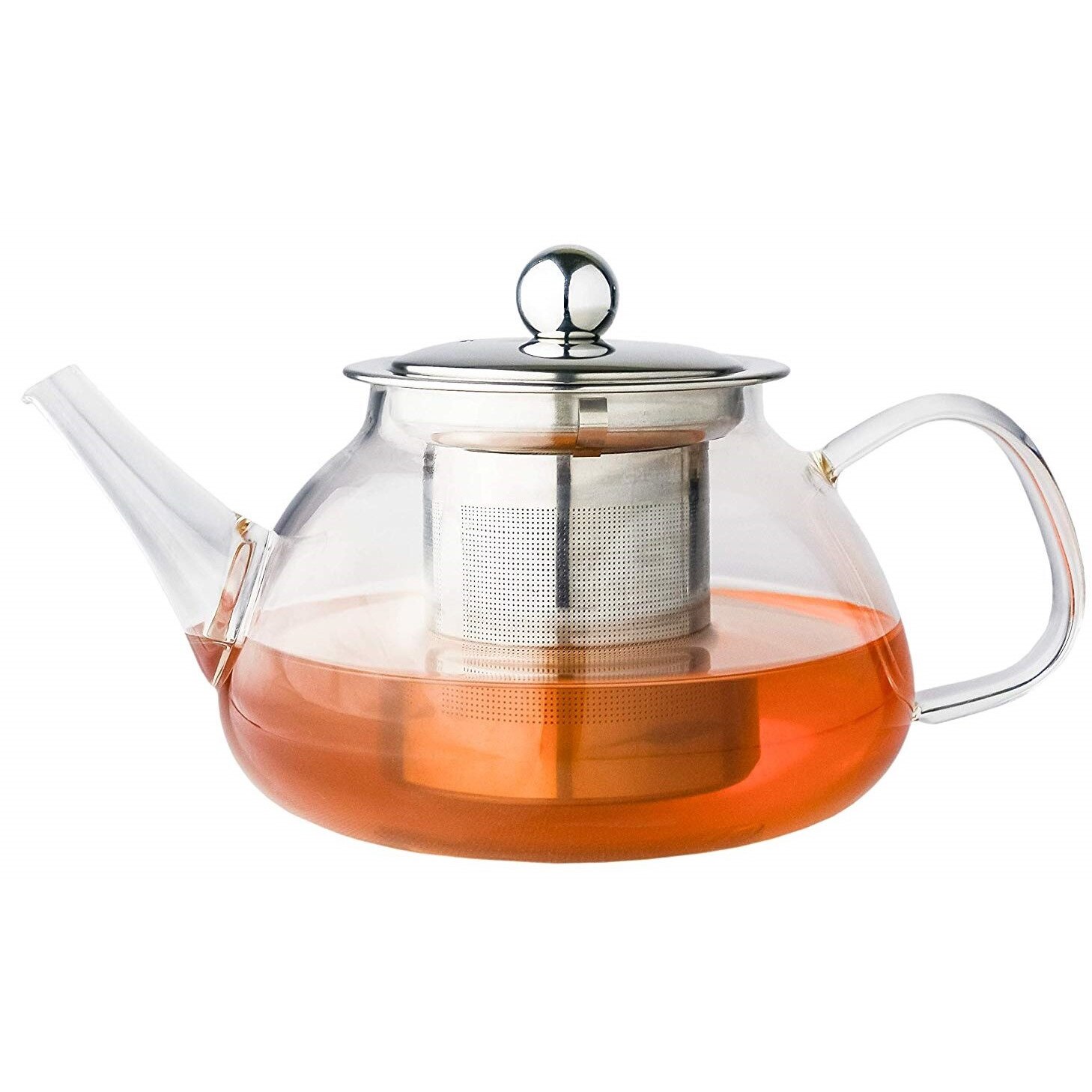 Ceainic din sticla termorezistenta, S&G, cu infuzor detasabil, 850 ml