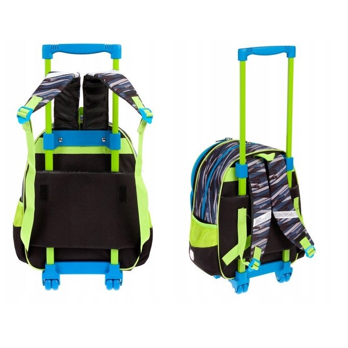 Ghiozdan echipat Tornister Hot Wheels pentru baieti, 6 Elemente, Multicolor