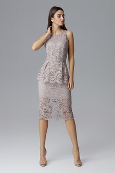 Rochie de dama model 126202 Figl, Bej, L Rochie de dama model 126202 Figl, Bej, L