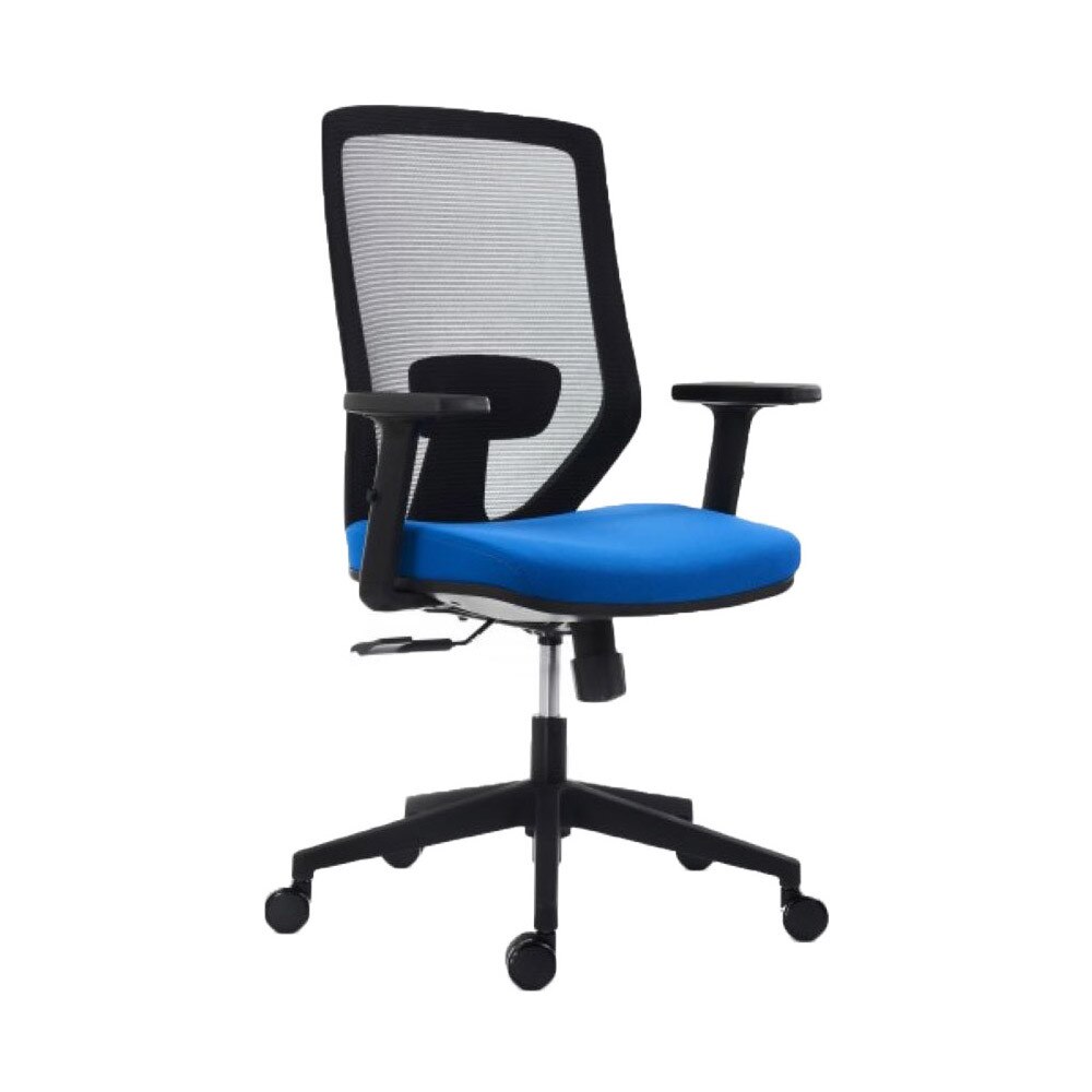 Scaun de birou cu brate si roti ZEN albastru