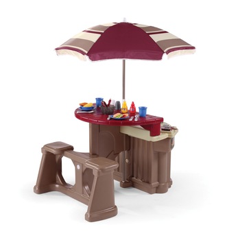 Bucatarie pentru copii STEP2 Grill & Play Patio Café, +2 ani, umbrela si accesorii, MGC Bucatarie pentru copii STEP2 Grill & Play Patio Café, +2 ani, umbrela si accesorii, MGC