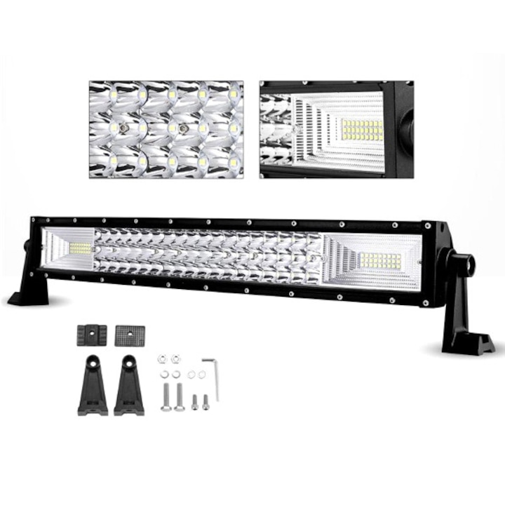 LED Bar Flexzon 7D 324W 12V-24V, 55 Cm, TRI-row, Spot & Flood Combo Beam