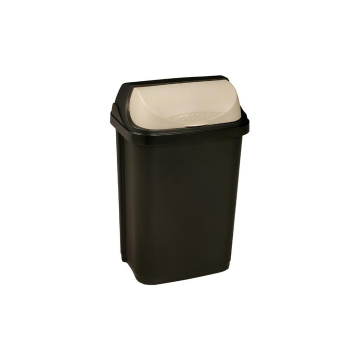 Cos de gunoi cu capac rotativ Keeeper, grafit 25L