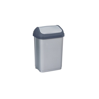 Cos gunoi cu capac batant 10L antracit, Keeeper Cos gunoi cu capac batant 10L antracit, Keeeper